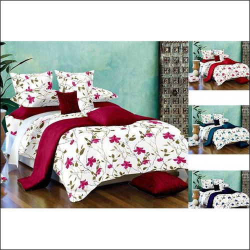 Printed Bed Sheet - Full Size, Plain Design | Washable Fabric for Easy Maintenance