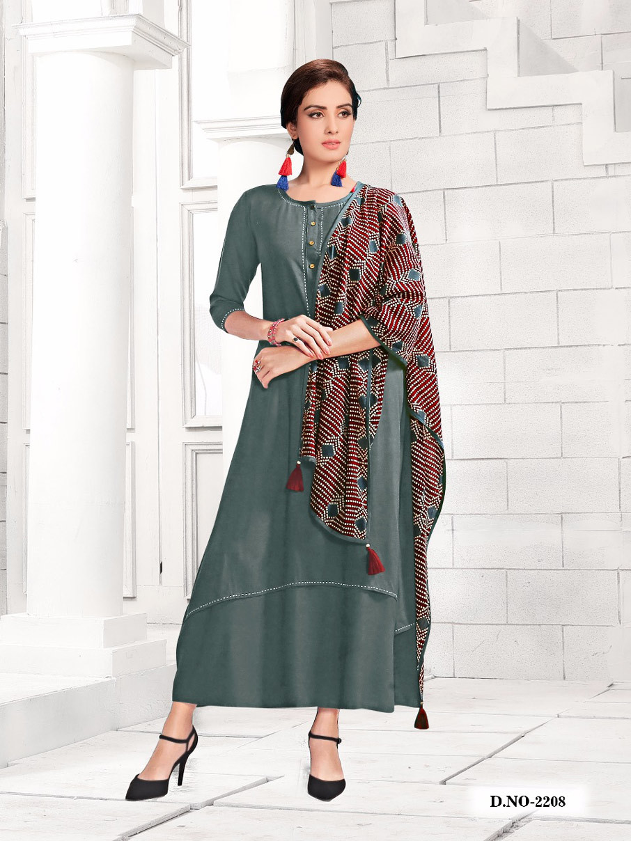 Spring Chigi Wigi Vol-1 Lavanya Present Dupatta Kurti Set