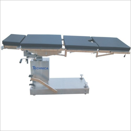 C Arm Compatible Hydraulic OT Table - Stainless Steel, 2000mm Length x 600mm Width x 750-1000mm Height, 250kg Weight Capacity | 1 Year Warranty for Surgical Procedures