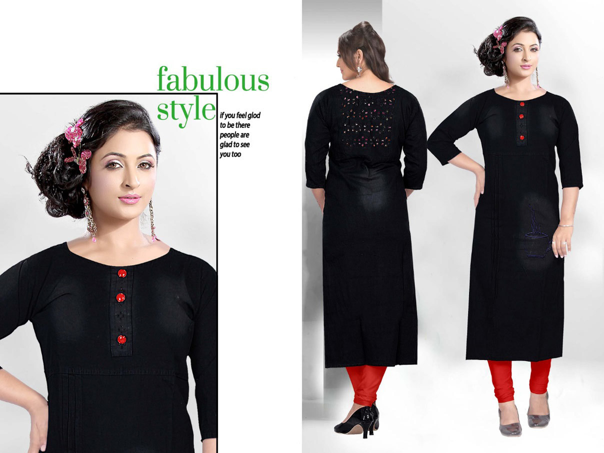 Spring Chokidar Vol-2 Privaa Cotton Denim Embroidery Kurti