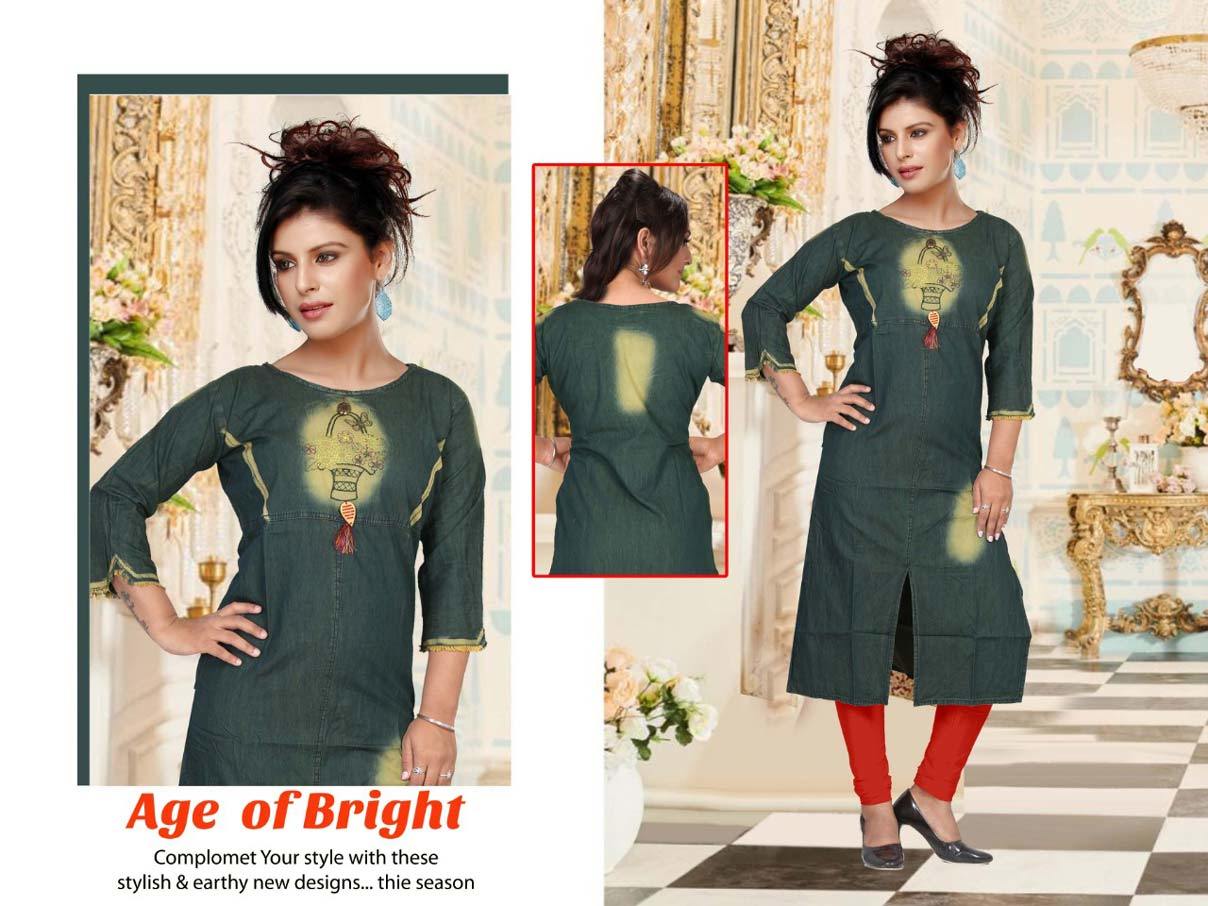 Spring Chokidar Vol-2 Privaa Cotton Denim Embroidery Kurti