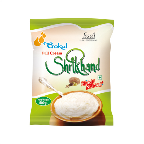 500 GM Elaichi Nutmeg Flavoured Full Cream Shrikhand - 500 Grams, White Color, Low Fat Content, Enjoyed by Adults, Children, and Seniors