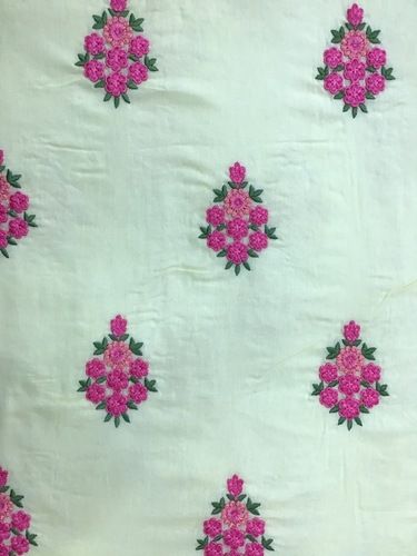 White Cotton Embroidery Fabric