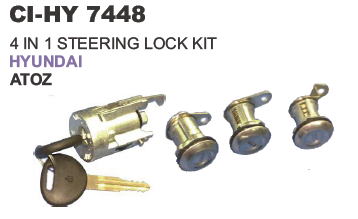4 in 1 Steering Lock Kit - Durable Steel Design | Compatible with 4-Wheeler Vehicles, Includes Warranty