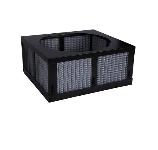 Box Air Filter For Dc Motor - Gi Sheet, 592 Mm X 592 Mm X 50 Mm , White - Square And Round Shape, Pre Filter