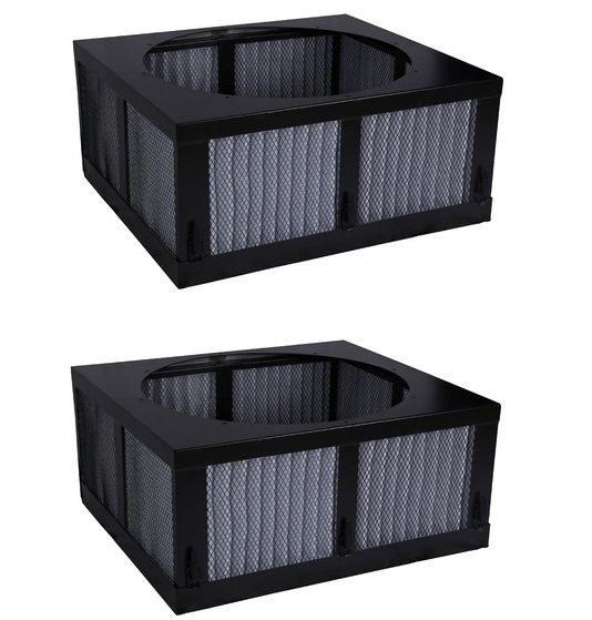 Box Air Filter For Dc Motor - Gi Sheet, 592 Mm X 592 Mm X 50 Mm , White - Square And Round Shape, Pre Filter