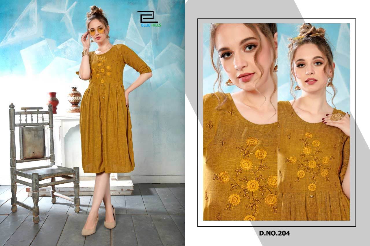 Comfort Vol-1 Wholesale Fancy Kurti Set - Heavy Rayon Two Tone Frill With Fancy Computer Embroidery , Available In M, L, Xl, Xxl, 3xl For All Seasons