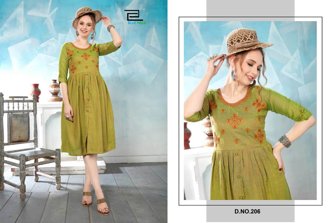 Comfort Vol-1 Wholesale Fancy Kurti Set - Heavy Rayon Two Tone Frill With Fancy Computer Embroidery , Available In M, L, Xl, Xxl, 3xl For All Seasons