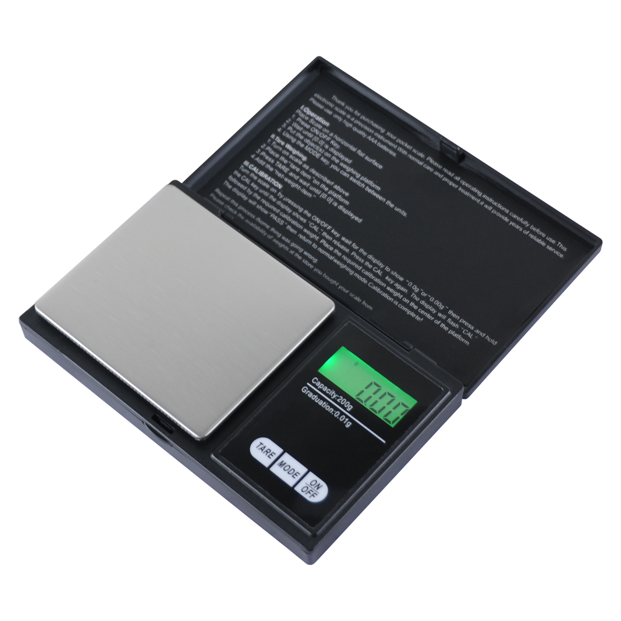 Bds Cs Pocket Scales High Quality Weighing Smoking Scales 200g 0.01g Capacity Range: 100g/0.01g