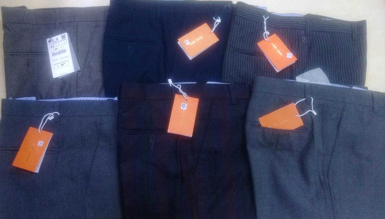 Multi Shades Branded Trouser With Bill