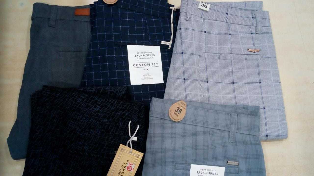 Multi Shades Branded Trouser With Bill