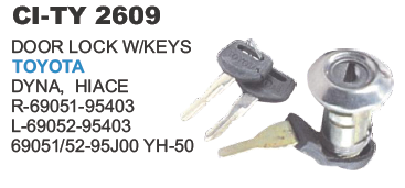 Door Lock With Keys Toyota Hiace, Dyna