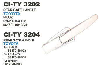 Rear Gate Handle - Durable Plastic, Designed for Toyota Hilux 4-Wheelers | Includes Warranty