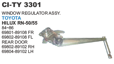 Window Regulator Assy Toyota Hilux