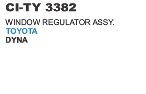 Window Regulator Assy Toyota Dyna