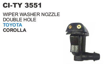 Wiper Washer Nozzle Double Hole Toyota Corolla - Double Hole Design, Compatible with 4-Wheelers, Warranty Included