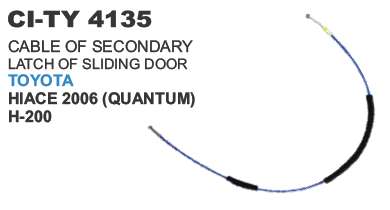 Cable Secondary Latch Of Sliding Door Toyota Hiace