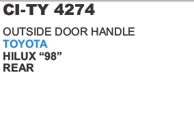 Outside Door Handle Rear Toyota Hilux