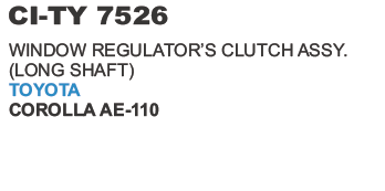 Window Regultaor Assy Clutch Assy