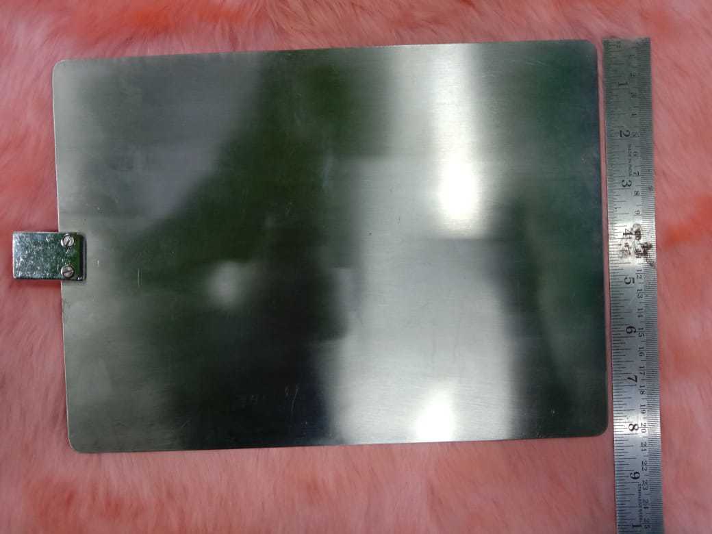 Ss Patient Plate - Surgical Stainless Steel, 7x4 Inches | Dual Type Design For Electro Cautery, Single Use To Prevent Contamination, Safe Edgeless Finish For Patient Comfort