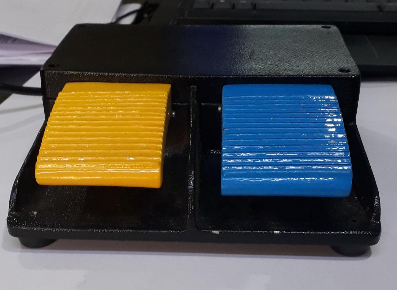 Steel Double Paddle Metal Footswitch