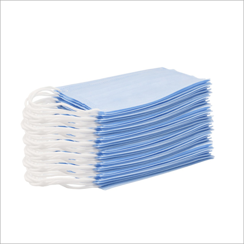 3 Layer Surgical Face Mask - Non Woven, Standard Size, Sky Blue | Lightweight, Smooth Texture, Skin Friendly, Unisex Application