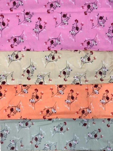 Designer Printed Rayon Fabric - 50m Length, 56-58in Width, Multicolor | Light Weight, Washable, Casual Style, Woven Technique, 170g
