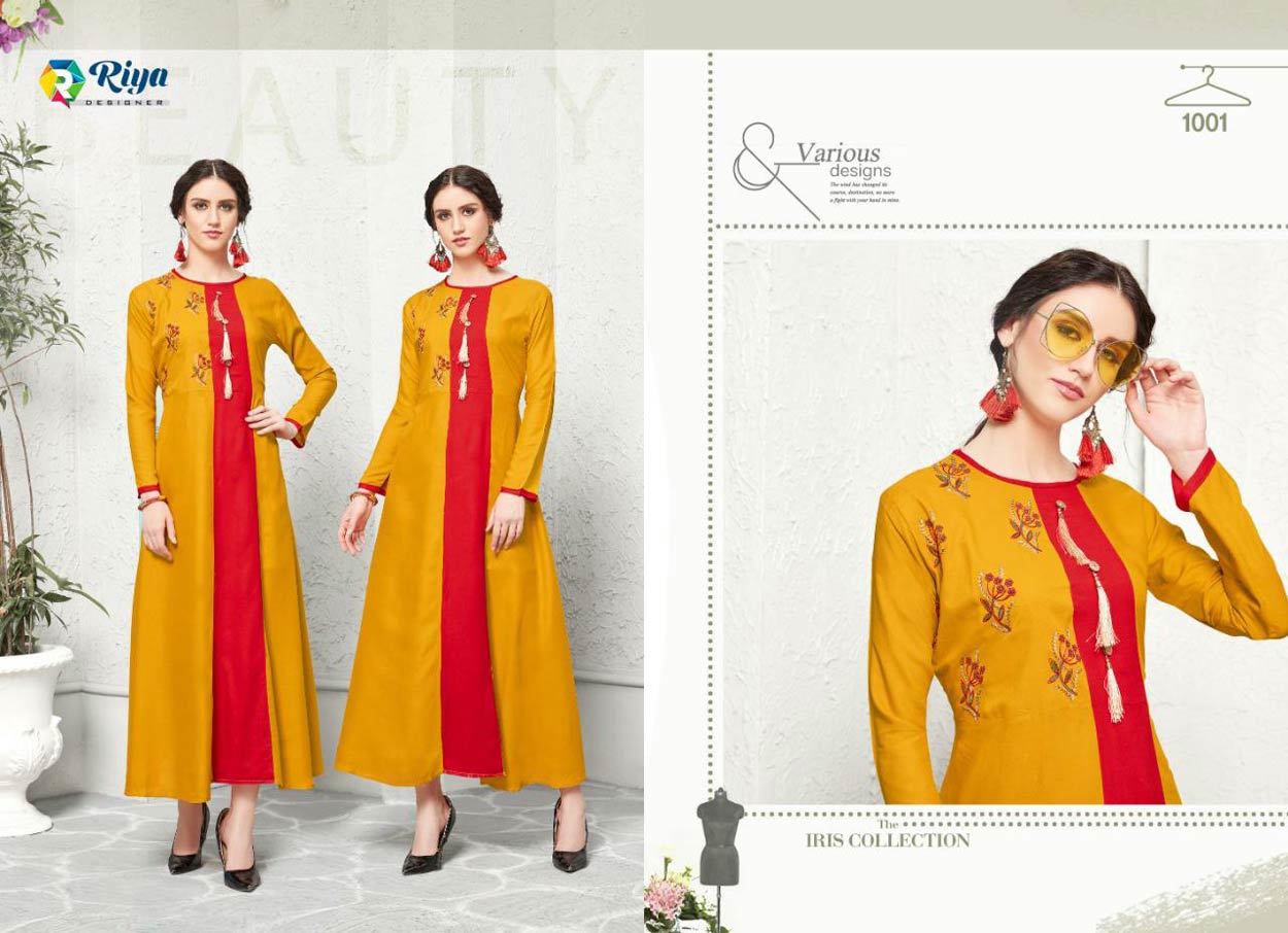 Spring Crystal Riya Designer Rayon Embroidery Kurti