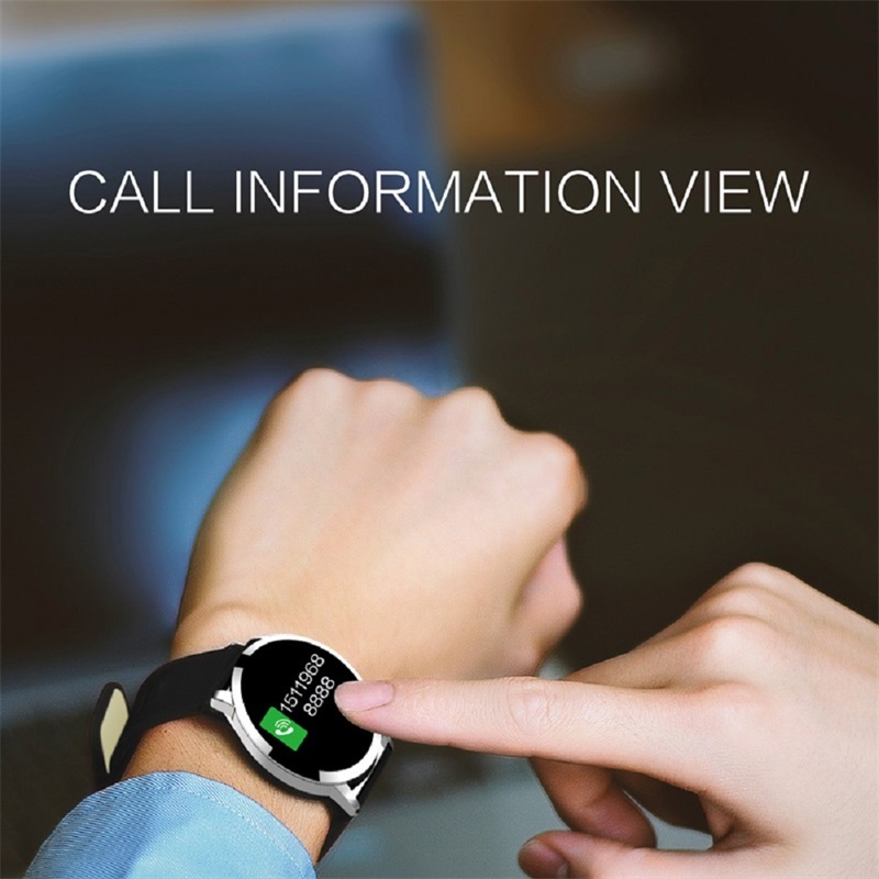 Blue W1 Bluetooth Smart Watch Heart Rate Blood Pressure Monitoring Reminder