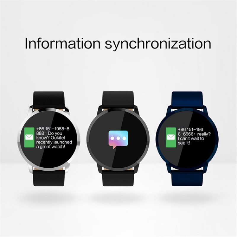 Blue W1 Bluetooth Smart Watch Heart Rate Blood Pressure Monitoring Reminder