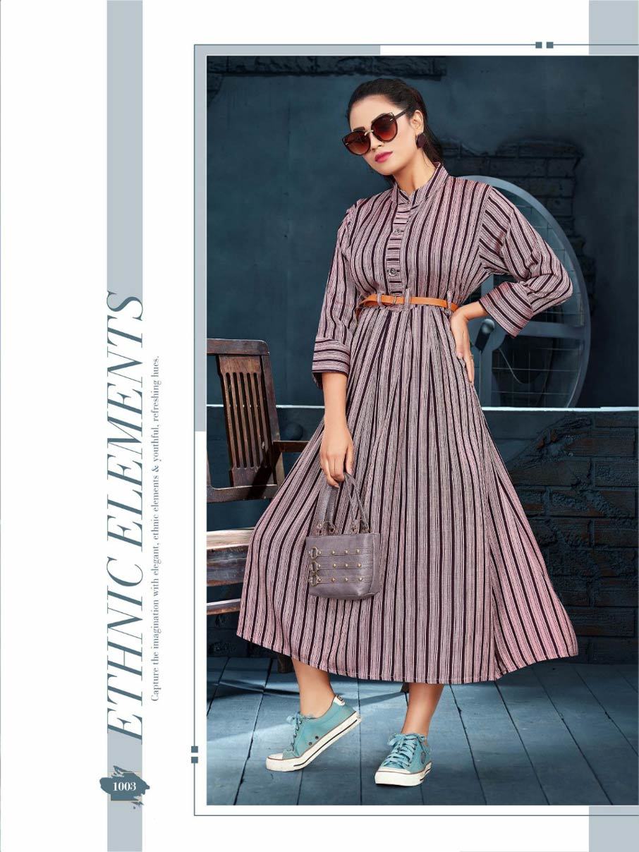 Spring Cute Girl Mithoodi Rayon Lining Flair Wholesale Kurti