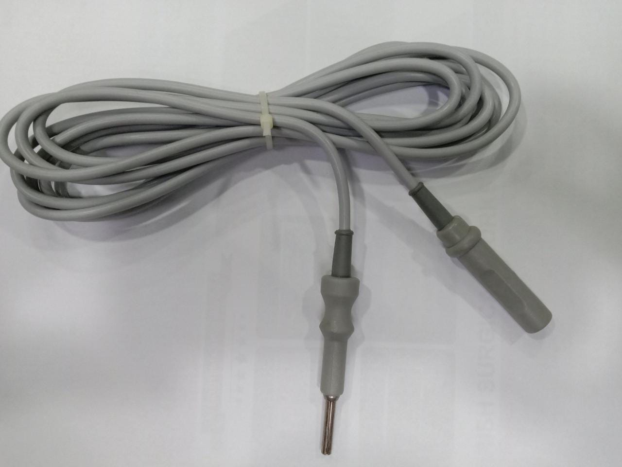 Monopolar Cable Cord - 24 / 0.2mm Silicon Rubber Insulated, 3 Meter Length, Gray & Blue | Autoclavable For Hospitals & Clinics