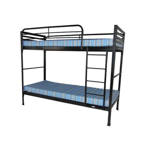 Hostel Bed - Metal, 72x36x60 Inches, Black | Durable, Strong, Space-saving, Easy Assembly, Versatile, Comfortable, 1-year Warranty