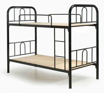 Hostel Bed - Metal, 72x36x60 Inches, Black | Durable, Strong, Space-saving, Easy Assembly, Versatile, Comfortable, 1-year Warranty