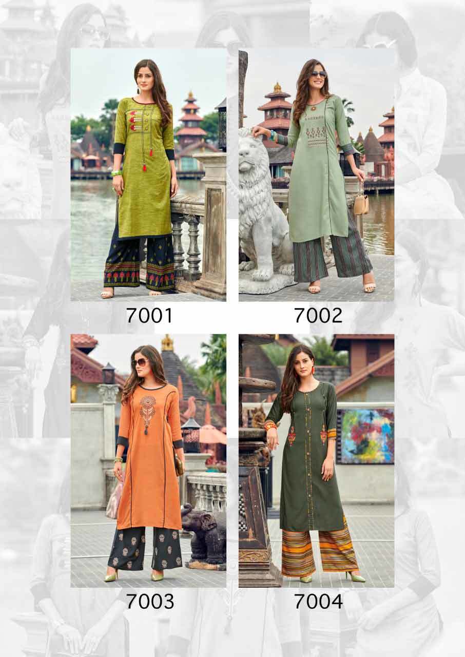 Spring Dani Vol-7 Rayon Organic Linen Kurti Catalog