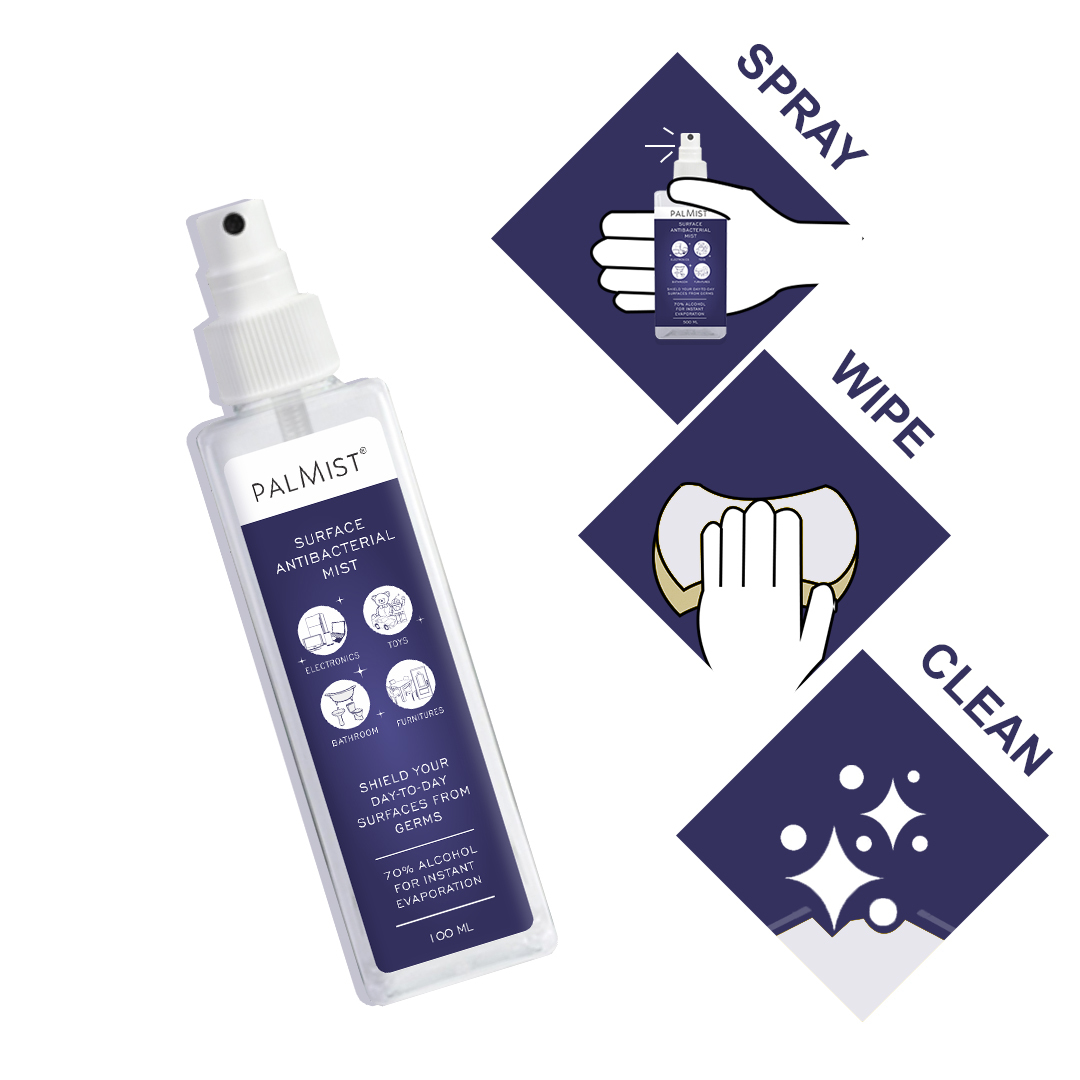 Palmist Surface Sanitizer Disinfectant Spray 100 Ml Age Group: Adults