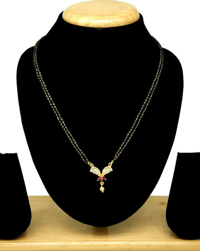 Stylish AD Mangalsutra - Gold Plated | Elegant Design for Women, Ideal for Anniversary Gifts and Parties