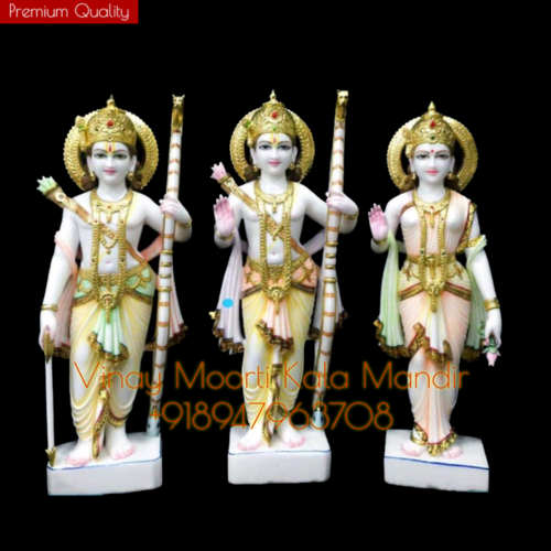 Eco-Friendly Makrana Marble Ram Darbar Statues