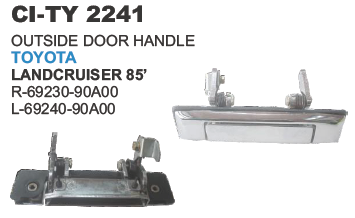Outside Door Handle Toyota Land Cruiser - Durable ABS Plastic, Designed for 4-Wheeler Vehicles | Warranty Included, Direct Replacement Part