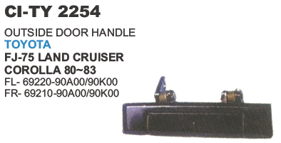 Outside Door Handle - Durable Polymer, Vehicle Type: 4 Wheeler | 1-Year Warranty, Reliable Performance for Toyota Land Cruiser
