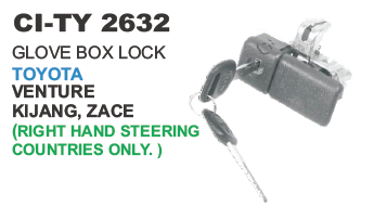 Glove Box Lock Toyota Venture Kijang - Durable Metal Security Lock | 4 Wheeler Compatibility, Warranty Included
