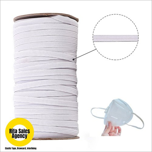 White Face Mask Woven Elastic Tape