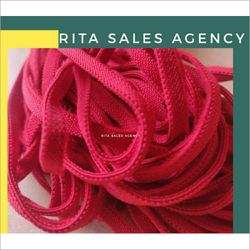 Plain 4 Mm Red Colour Elastic Tape