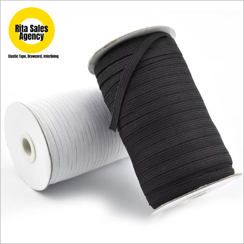 Ppe Suits Elastic Tape - Cotton Material, Various Sizes, White & Black Colors | Thin, Durable, Elasticity Up To 140% Of Original Length