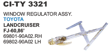 Window Regulator Assy Toyota Land Cruiser