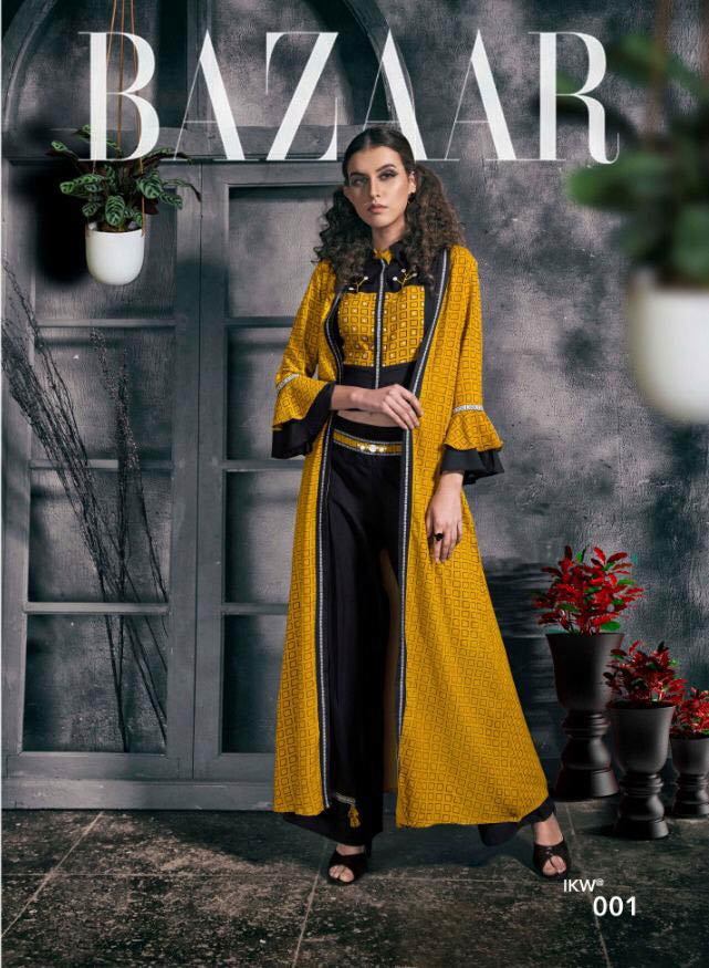Spring Desire Vol-1ikw Jacket Style Printed Long Kurtis