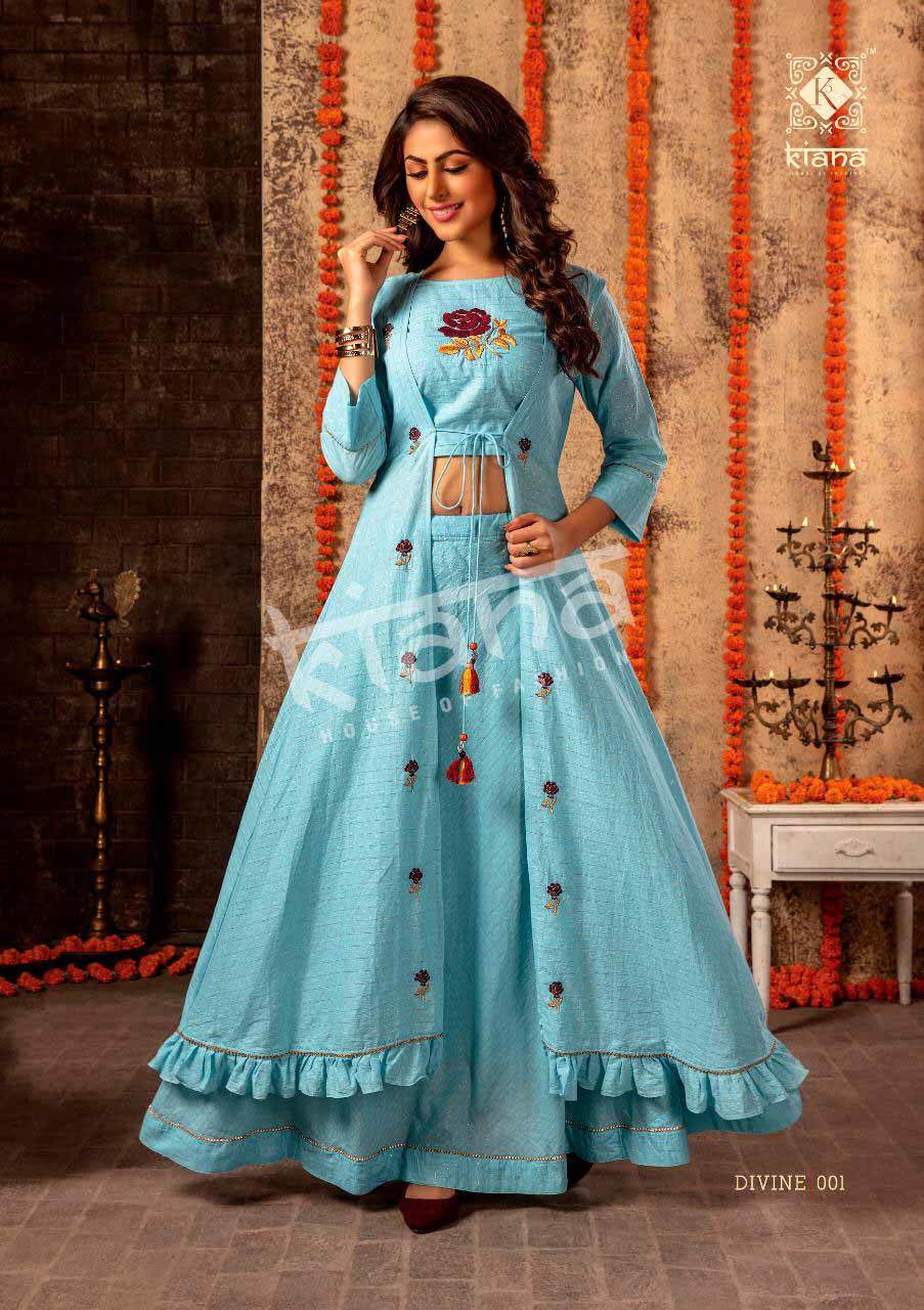 Spring Divine Kiana Mal Lurex Shrug Navratri Festival Kurta