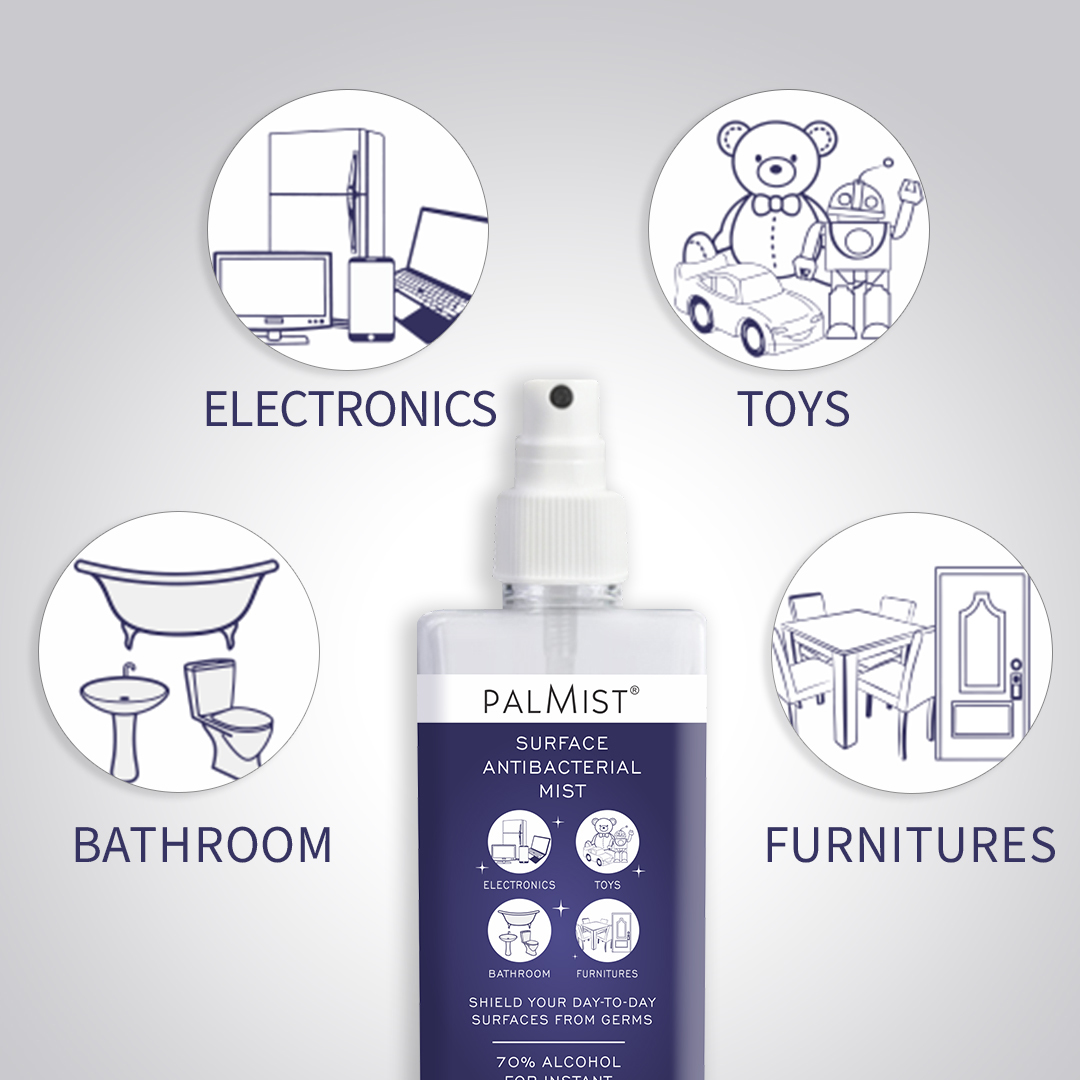 500ml Surface Disinfectant Spray - Colourless, 70% Alcohol Formula, Shelf Life Of 36 Months | Kills 99.9% Germs, Bleach-free, Trusted Germ Reduction Formula