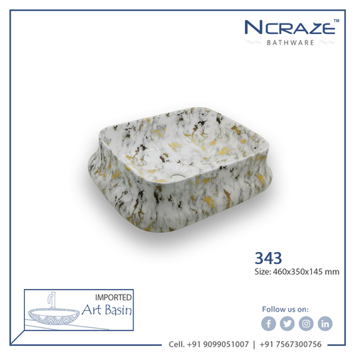 Decorative White Color Wash Basin