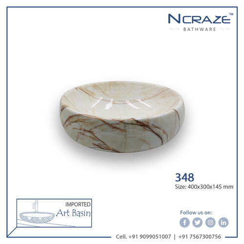 Decorative Cream Color Art Wash Basin